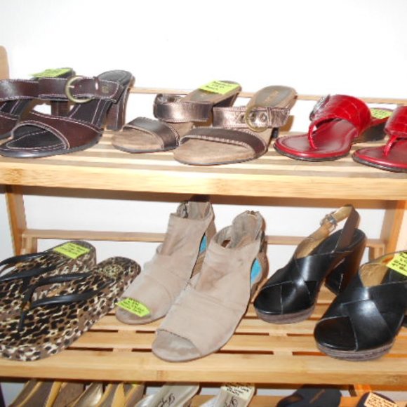 Tory Burch 1.5" Wedge Flip Flops 7M Camo $59 - Picture 4 of 8